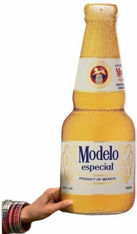 Modelo Especial Metal Beer Bottle Sign – 21” x 8” Bar & Mancave Decor 🍺🛠️