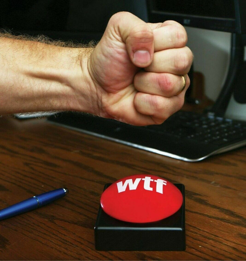 WTF Slam Button – Hilarious Joke Gag Gift with 10 Loud Sound Effects! 🔴😂