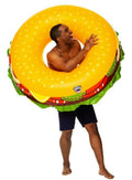THE CHEESEBURGER Pool Float Tube - Inflatable Swimming Vinyl Raft - BigMouth Inc