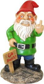 🖕 “Go Away” Garden Gnome – Hilariously Rude Lawn Decor by BigMouth Inc.