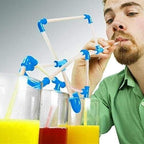 🥤 DIY Crazy Straw Kit – 21-Piece Build-Your-Own Sipping Maze