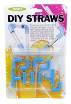 🥤 DIY Crazy Straw Kit – 21-Piece Build-Your-Own Sipping Maze