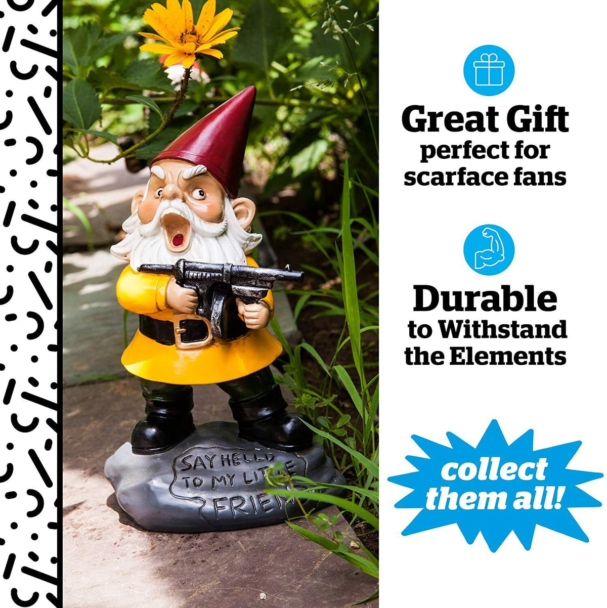🔫 Scarface Garden Gnome – “Say Hello to My Little Friend” 🌿