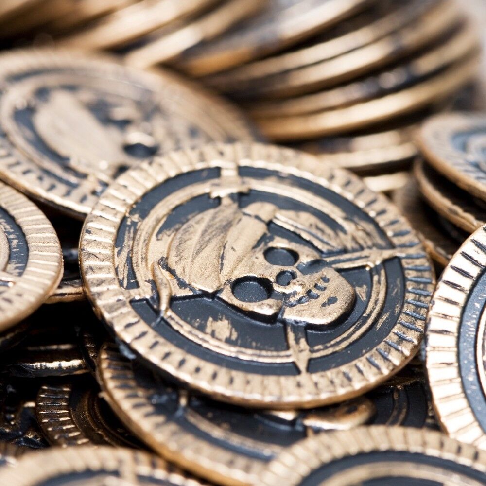 🏴‍☠️ 144pc Rustic Pirate Coins – Vintage Worn Look!