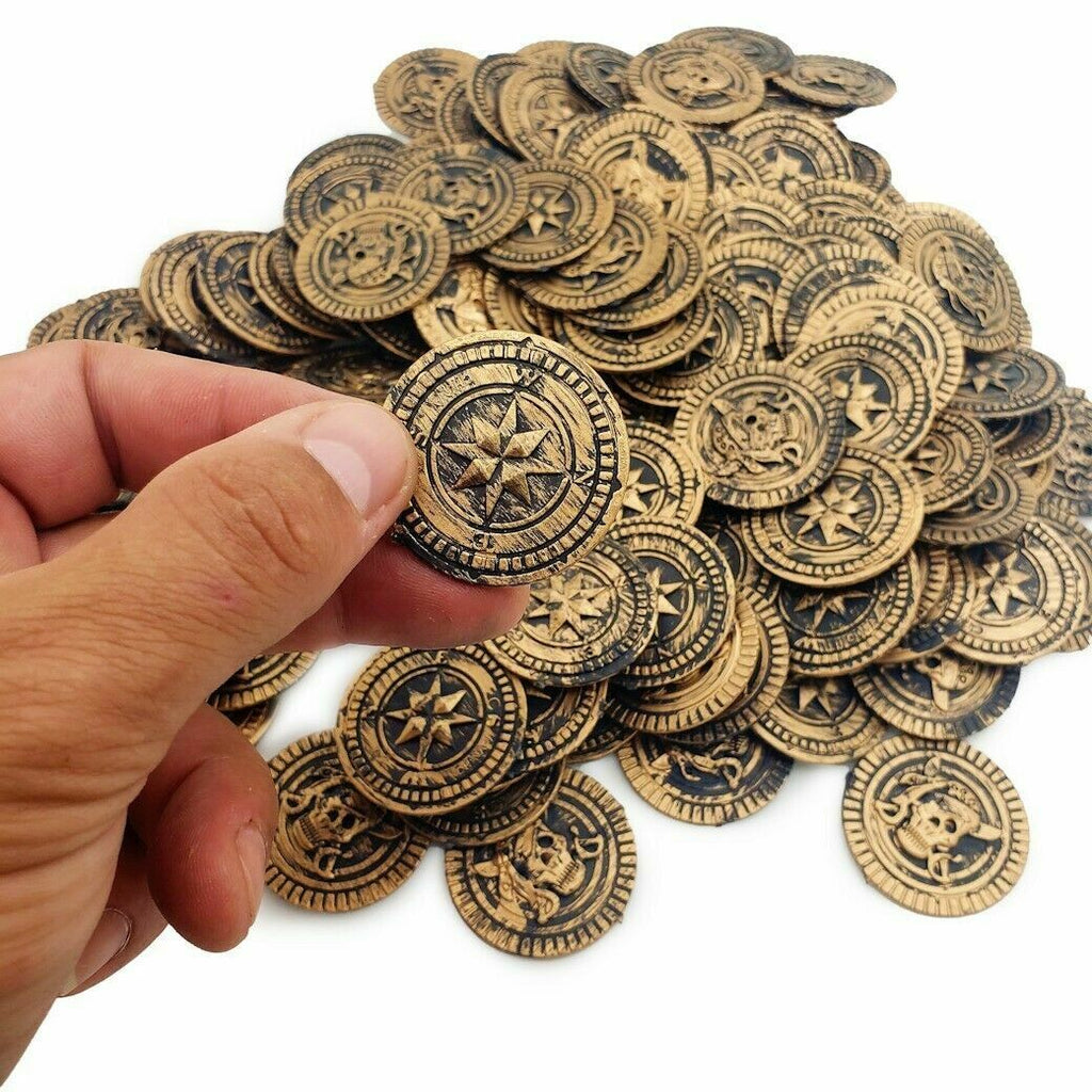 🏴‍☠️ 144pc Rustic Pirate Coins – Vintage Worn Look!