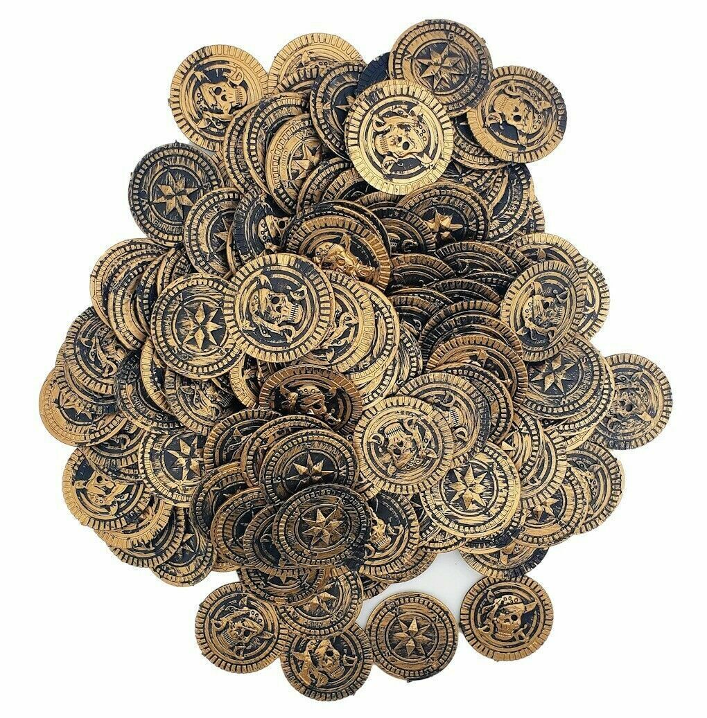 🏴‍☠️ 144pc Rustic Pirate Coins – Vintage Worn Look!