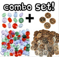 🏴‍☠️ 288-Piece Pirate Treasure Combo Set – 144 Assorted Jewels + 144 Rustic Gold Coins