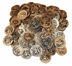 🏴‍☠️ 288-Piece Pirate Treasure Combo Set – 144 Assorted Jewels + 144 Rustic Gold Coins