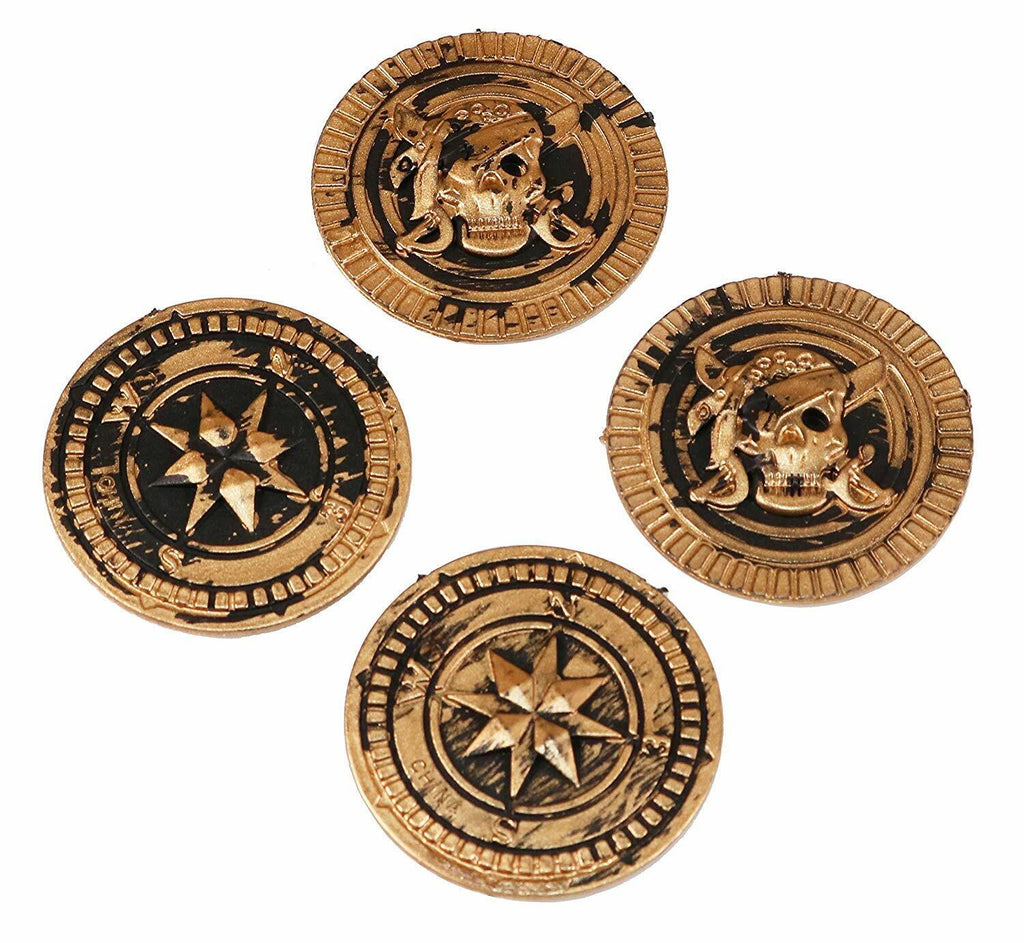 🏴‍☠️ 288-Piece Pirate Treasure Combo Set – 144 Assorted Jewels + 144 Rustic Gold Coins