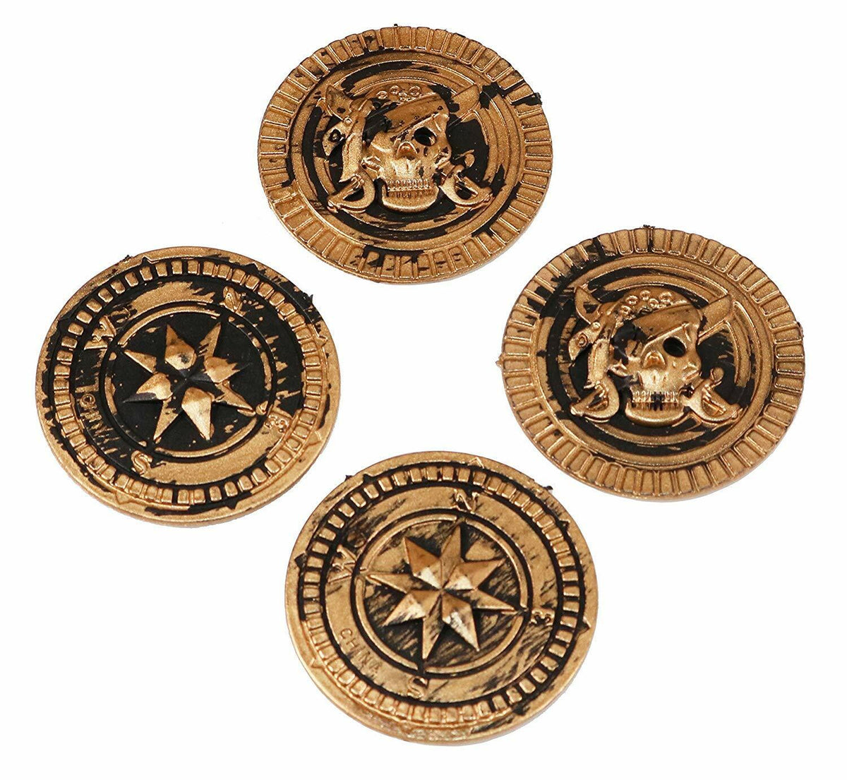 🏴‍☠️ 288-Piece Pirate Treasure Combo Set – 144 Assorted Jewels + 144 Rustic Gold Coins