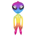 36" Rainbow Color Space Alien Inflate - Inflatable 3 Feet Blow Up Prop UFO Child Play Toy