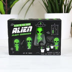 3pk Alien Statues Mini Plant Pot "Glow in Dark" Planter Decoration Markers