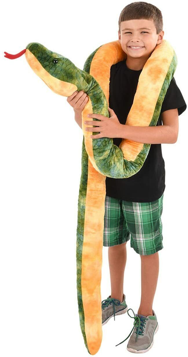 Life-Size Anaconda Snake Plush – 100" of Hug-Worthy Jungle Fun! 🐍💚