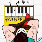🎹 Potty Piano – Bathroom Floor Piano with Songbook & Batteries