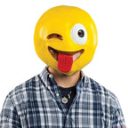 😜 Crazy Wink with Tongue Emoji Mask – High-Quality Latex
