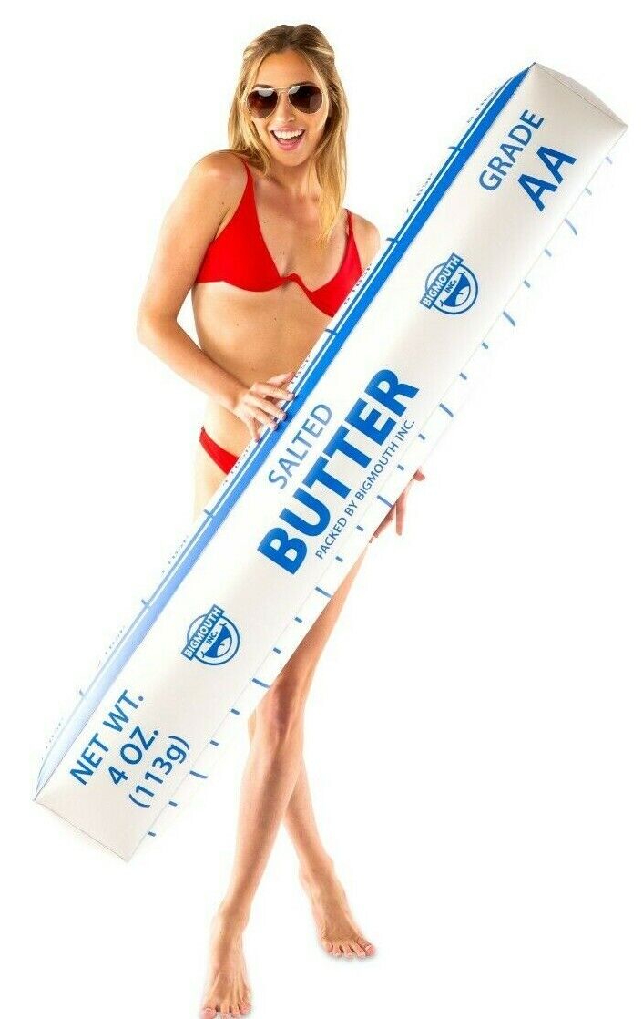 5 FT GIANT BUTTER STICK Inflatable Noodle Swimming Pool Float Toy - BigMouth Inc