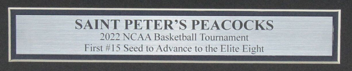 New York Post Newspaper Saint Peter's Peacocks 2022 NCAA Basketball Framed