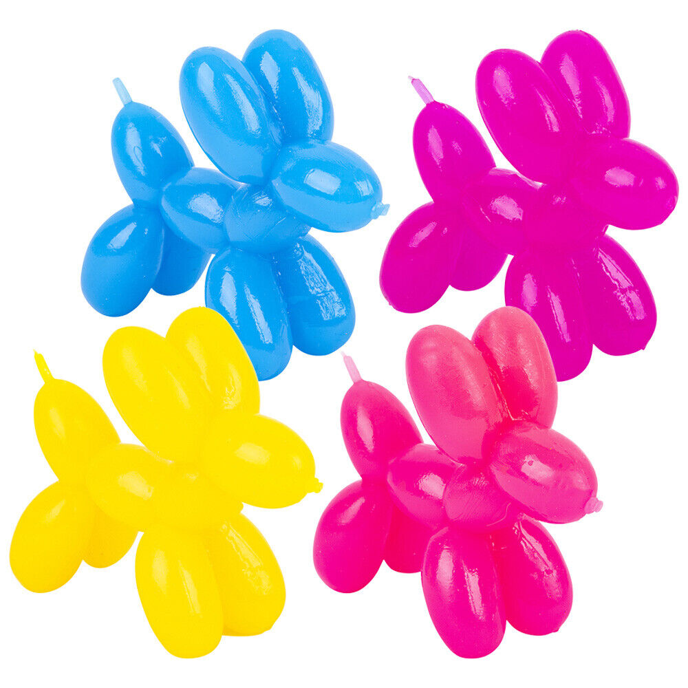 🎈 Balloon Dog Stretch Toys – 24-Piece Counter Display Case