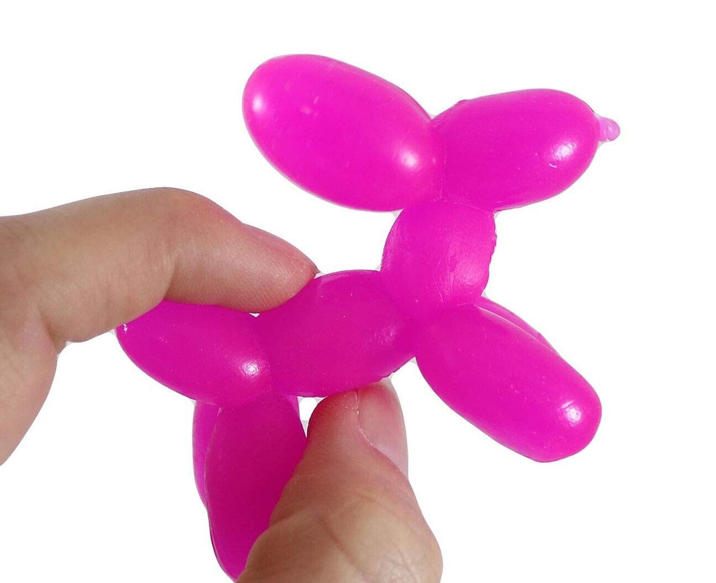 🎈 Balloon Dog Stretch Toys – 24-Piece Counter Display Case