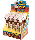 💩 "Toilet Poop Pens" – Set of 12 with Display Case