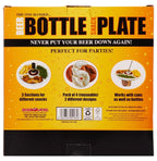 🍺 One-Handed Beer Bottle Snack Plate – 4-Pack Party Tray Set