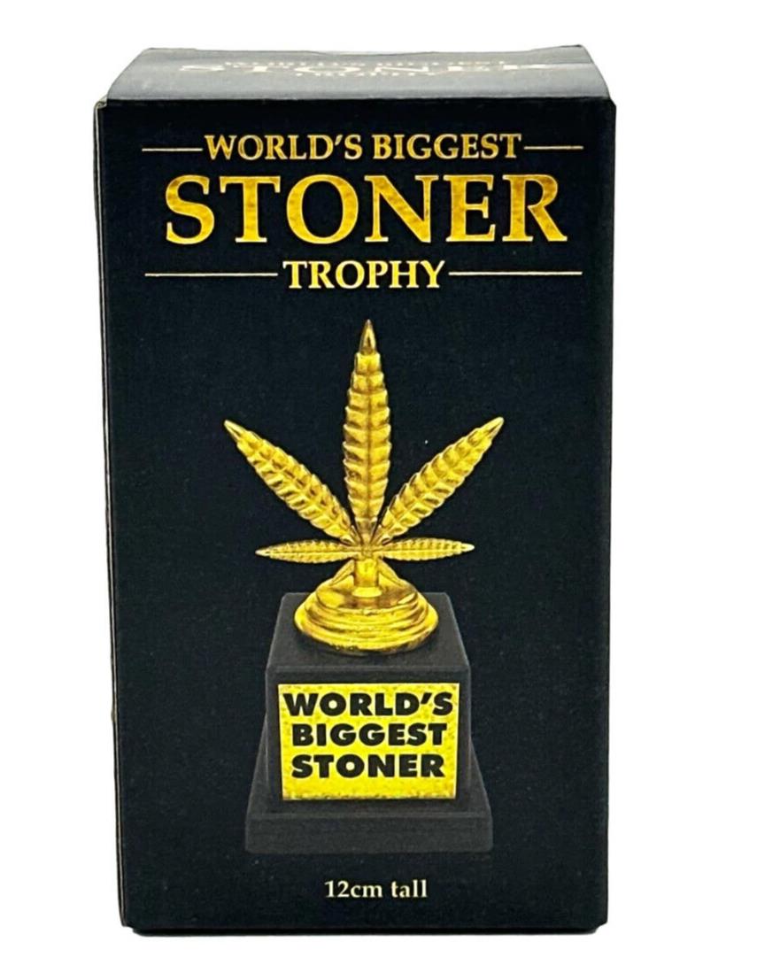 World's Biggest Stoner Trophy – Hilarious Gag Gift for Cannabis Lovers! 🌿🏆