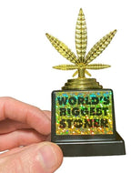 World's Biggest Stoner Trophy – Hilarious Gag Gift for Cannabis Lovers! 🌿🏆