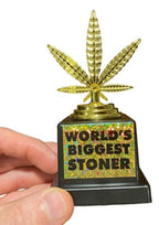 World's Biggest Stoner Trophy – Hilarious Gag Gift for Cannabis Lovers! 🌿🏆