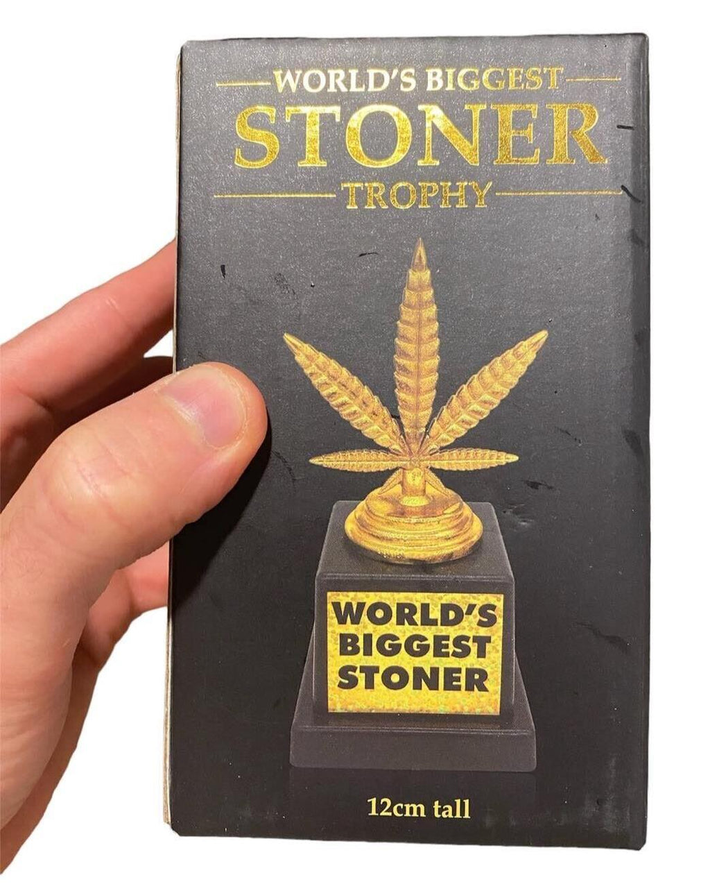 World's Biggest Stoner Trophy – Hilarious Gag Gift for Cannabis Lovers! 🌿🏆