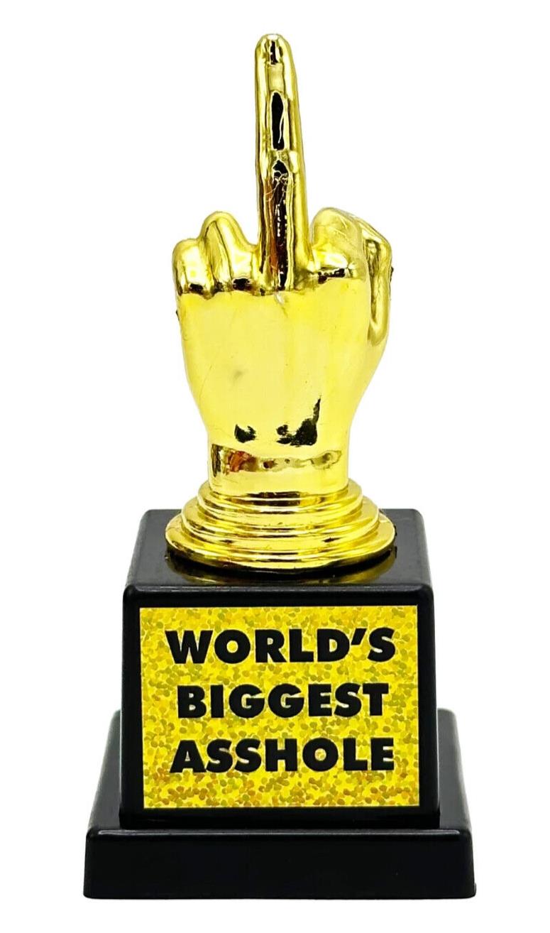 World's Biggest AHO*E Trophy – Hilarious Middle Finger Gag Gift! 🏆🖕😂**