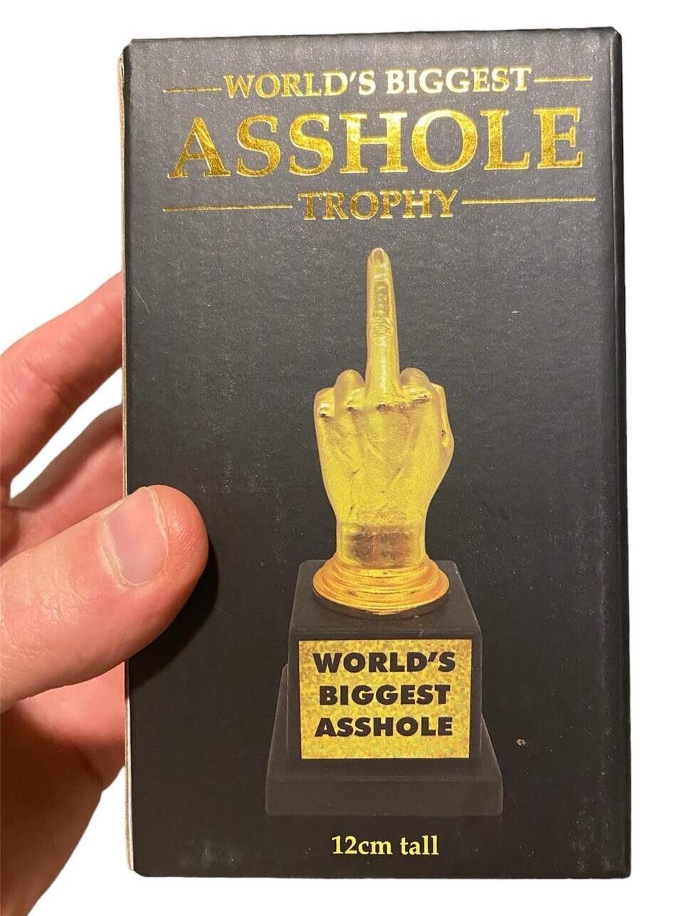 World's Biggest AHO*E Trophy – Hilarious Middle Finger Gag Gift! 🏆🖕😂**