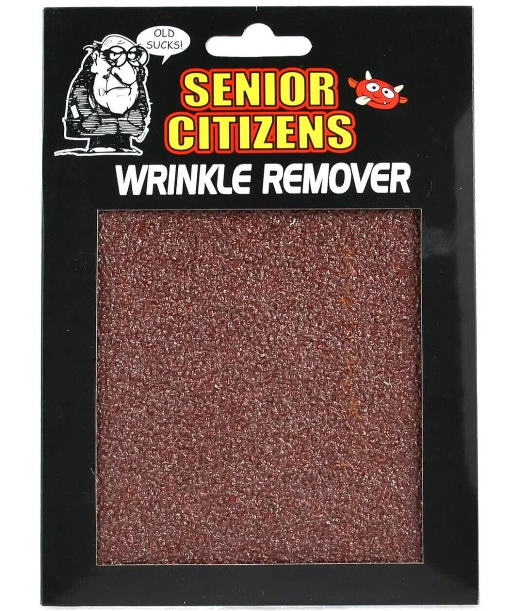 🧓 Senior Citizen Wrinkle Remover – Hilarious Gag Gift (Yes, It’s Sandpaper!)