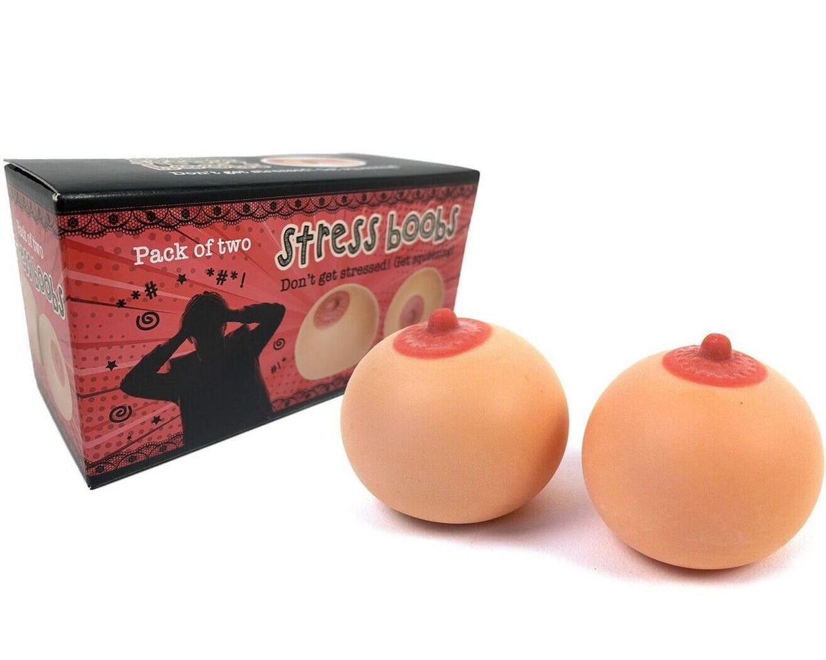 😮‍💨 Stress Boobs – 2-Pack Gel-Filled Gag Stress Balls