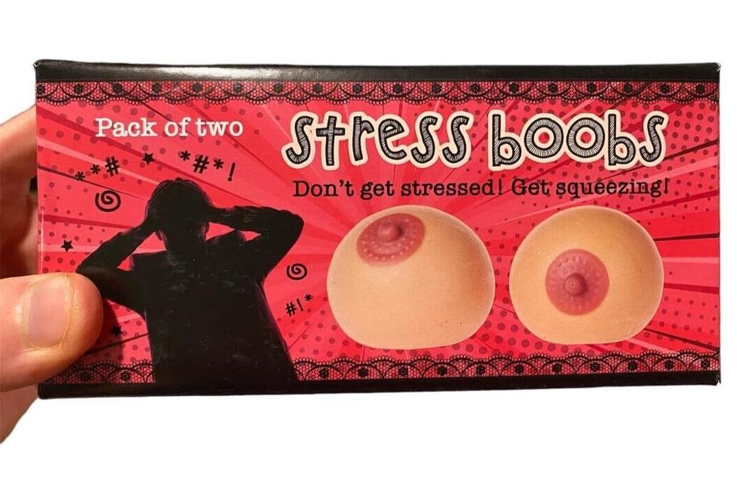 😮‍💨 Stress Boobs – 2-Pack Gel-Filled Gag Stress Balls