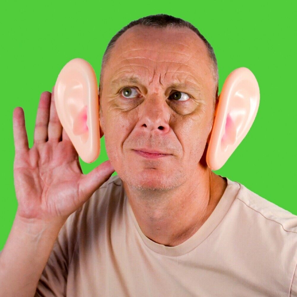 👂 Jumbo Hearing Aid Gag Ears – 2 Pack
