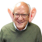 👂 Jumbo Hearing Aid Gag Ears – 2 Pack