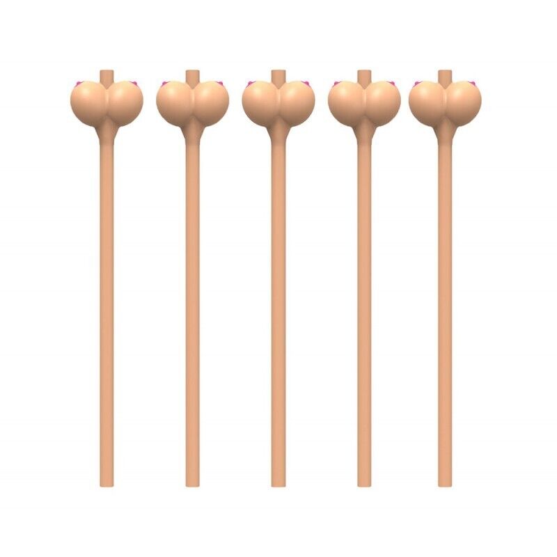 🍈🍹 6-Pack of Boobie Shaped Straws – Hilarious Party Gag!