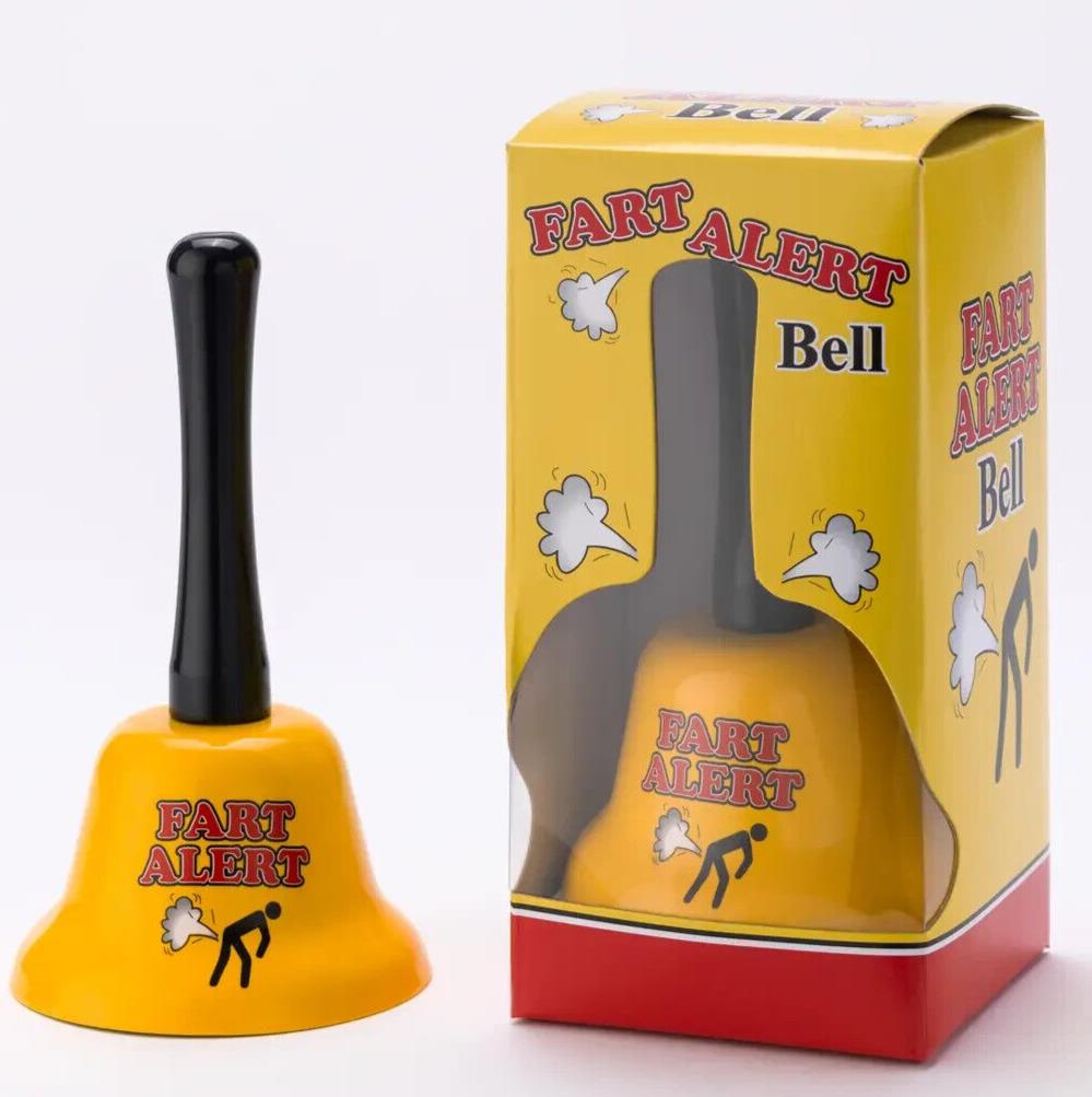 Fart Alert Hand Bell – Hilarious Gag Gift & Desktop Warning System! 💨🔔