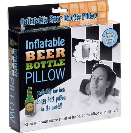 Inflatable Beer Bottle Pillow – Hilarious Bath & Hot Tub Gag Gift 🍺🛁🤣