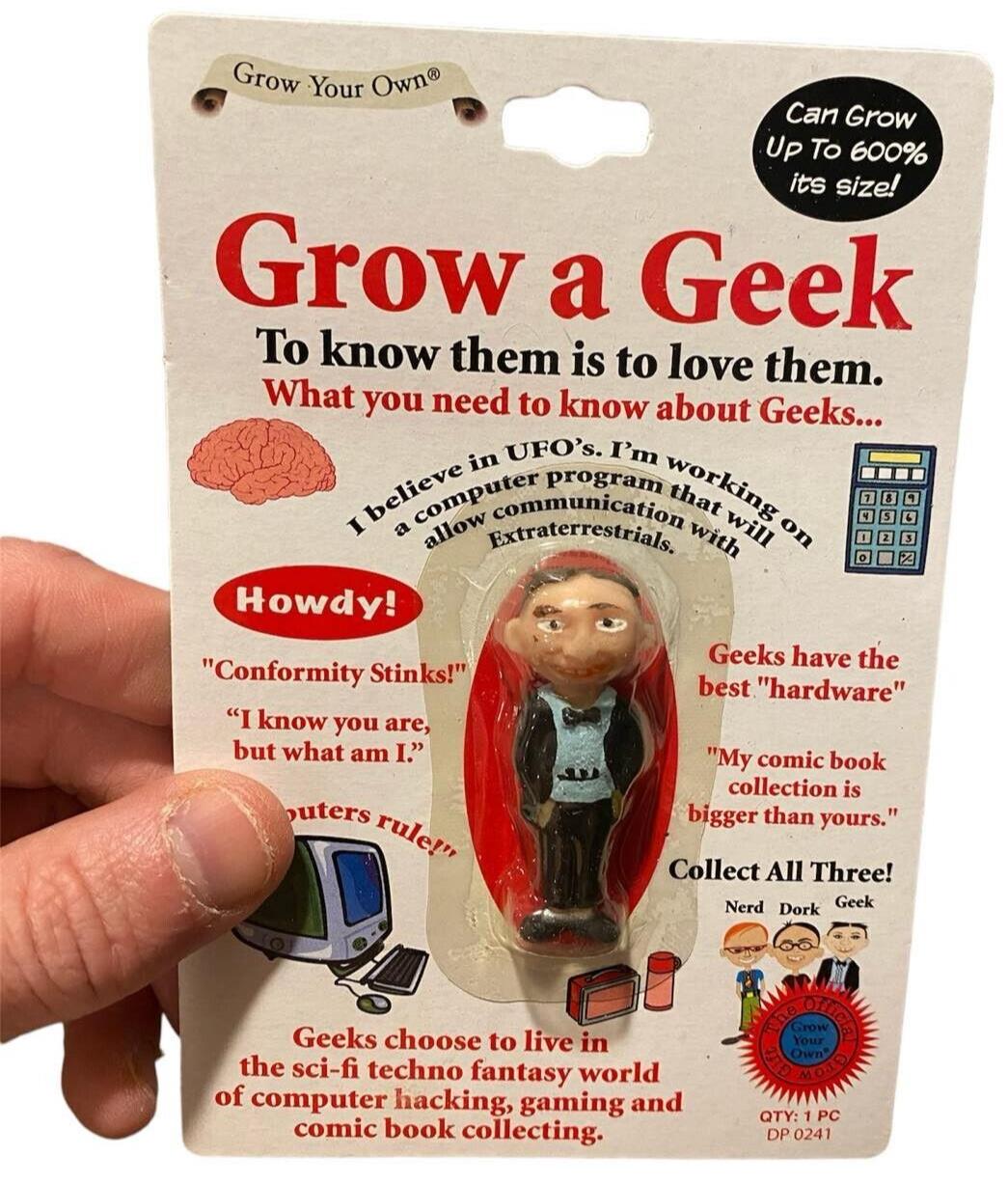 Grow a Nerd, Geek & Dork – Expandable Gag Gift Trio Set (3-Pack) 🤓🎓💦