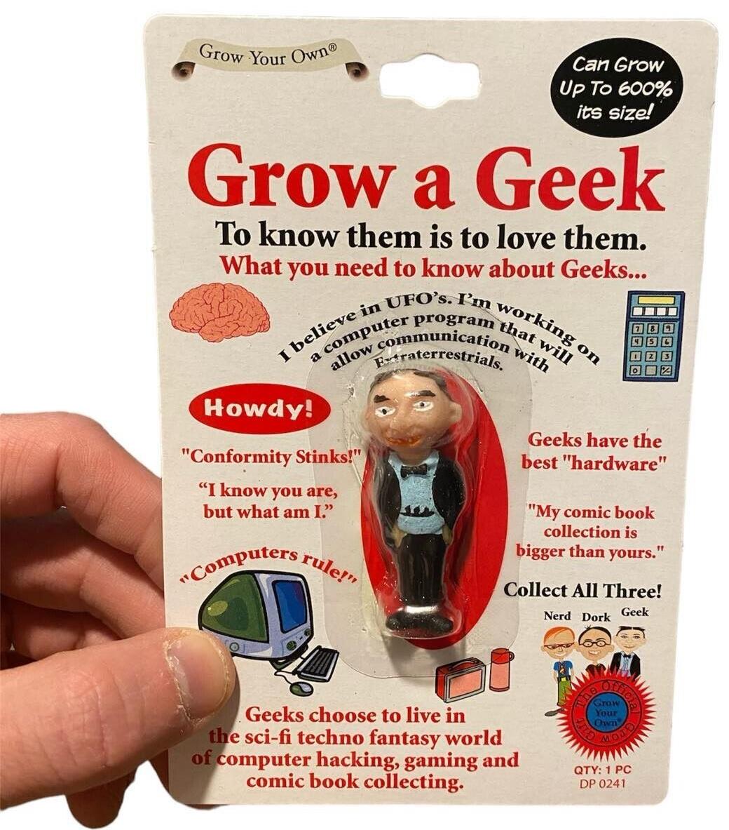 Grow a Nerd, Geek & Dork – Expandable Gag Gift Trio Set (3-Pack) 🤓🎓💦