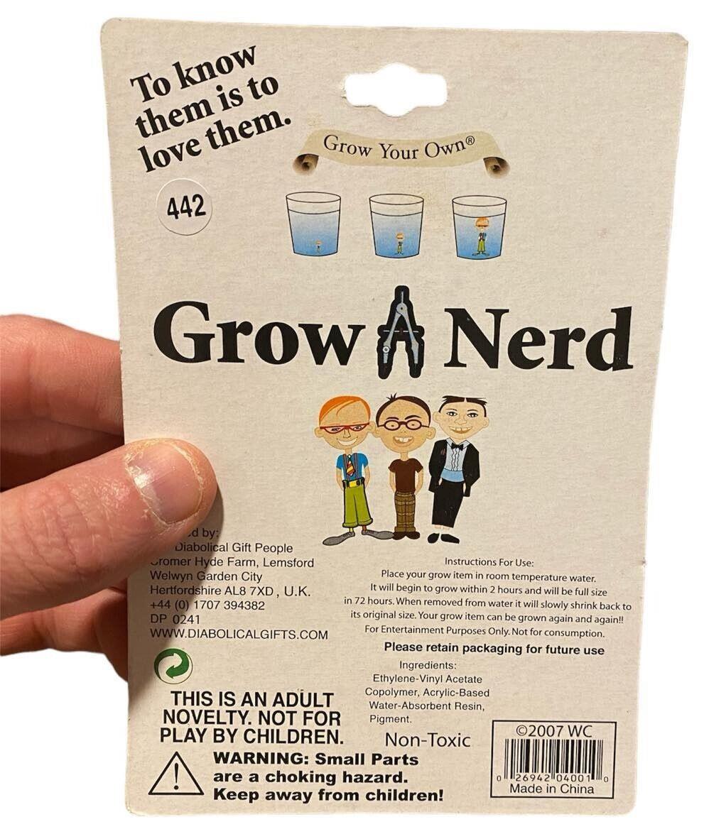 Grow a Nerd, Geek & Dork – Expandable Gag Gift Trio Set (3-Pack) 🤓🎓💦