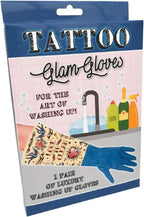 🧤 “Tattoo Art” Glam Gloves – Wash Dishes Like a Rockstar