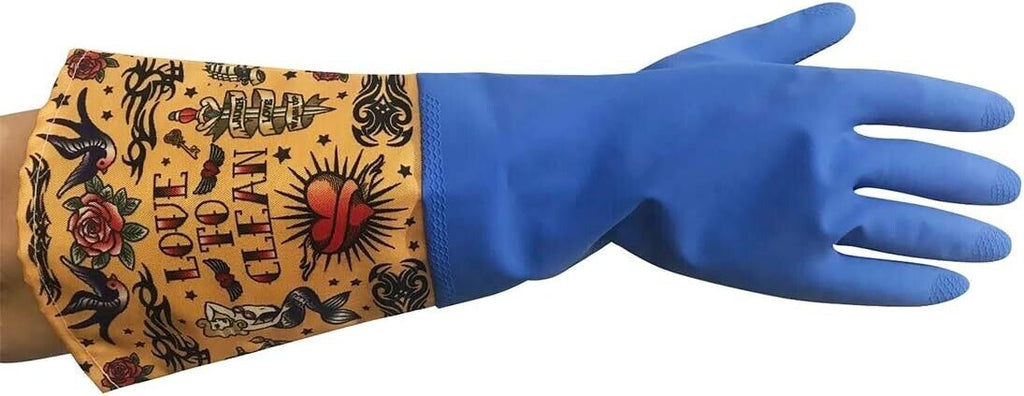 🧤 “Tattoo Art” Glam Gloves – Wash Dishes Like a Rockstar