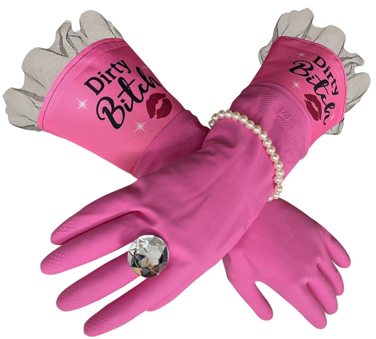 💅 "DIRTY BITCH" Glam Gloves – The Sassiest Way to Scrub