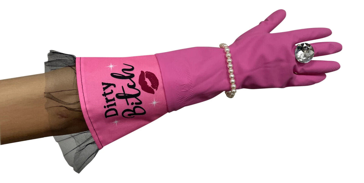 💅 "DIRTY BITCH" Glam Gloves – The Sassiest Way to Scrub