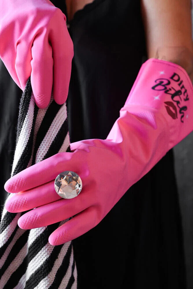 💅 "DIRTY BITCH" Glam Gloves – The Sassiest Way to Scrub