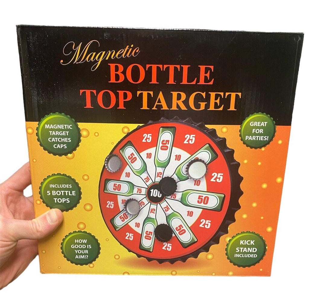 Magnetic Bottle Top Target Beer Drinking Bottle Cap Throwing Dartboard Pong Game