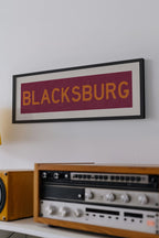 Framed Blacksburg Maroon Bus Scroll