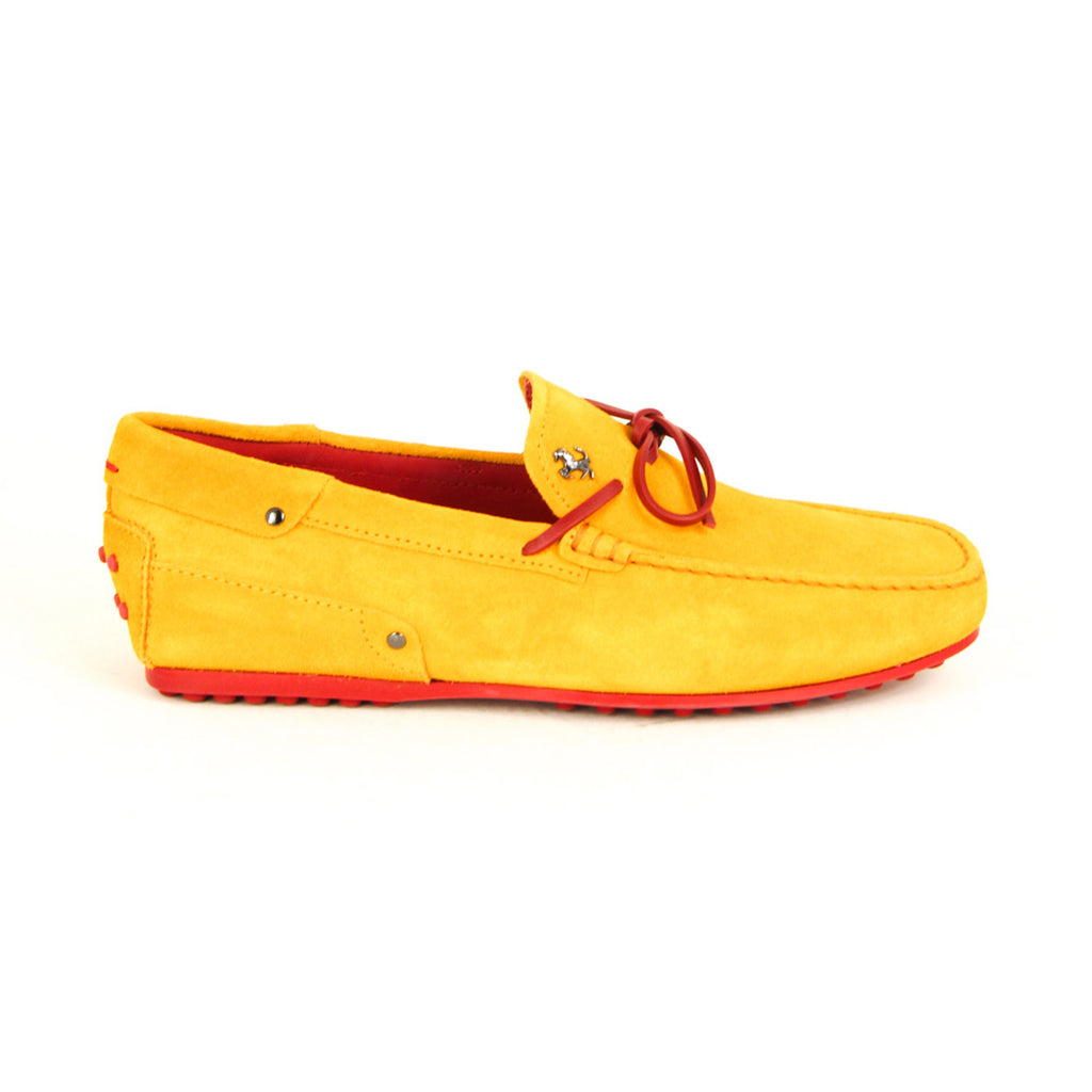 Tod's // Driving Moccasins // Orange + Red